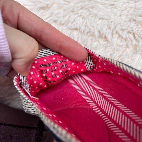 Keds | beacon blue and white striped boat shoe slip on canvas coastal - Picture 5 of 5